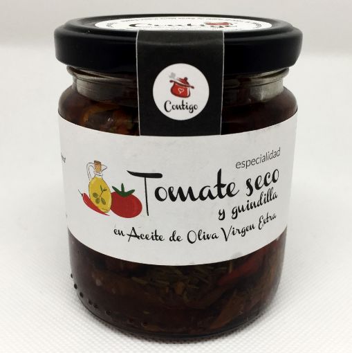 Imagen de Tomate Seco y Guindilla en Aceite de Oliva Virgen Extra 210g